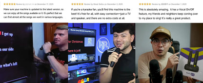Puremic Karaoke Machine K3 with Millions Songs Free Forever Duet Karaoke Mics for Singing with Rechargeable Dock, HDMI+Aux Cable