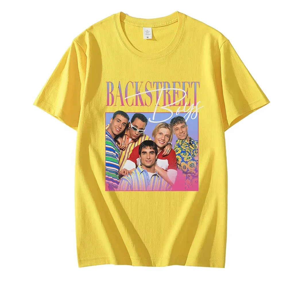 Funny Backstreet Boys T-shirt for women90s retro T-shirt for boysnostalgic hip-hop street style