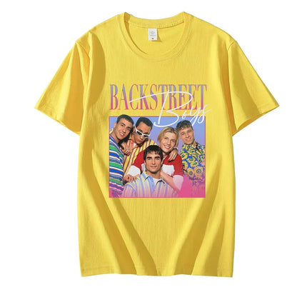 Funny Backstreet Boys T-shirt for women90s retro T-shirt for boysnostalgic hip-hop street style