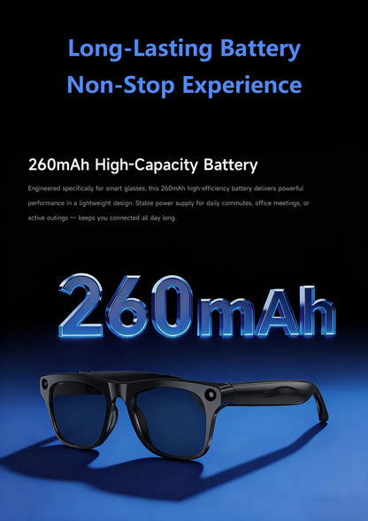Xiaomi 4K AI Camera Glasses 800MP Multifunctional Photochromic Smart Glasses Bluetooth Calling Photo Video Music Translation New