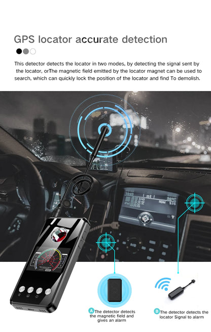 Hidden Micro Camera Detector Military Grade Anti Spy Gadgets GPS Finder Bug Detector Wireless Signal Detection Infrared Scanner