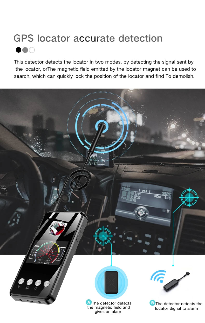 Hidden Micro Camera Detector Military Grade Anti Spy Gadgets GPS Finder Bug Detector Wireless Signal Detection Infrared Scanner