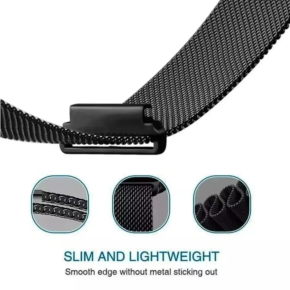 20mm 22mm Magnetic Milanese Strap for Garmin Forerunner165 55 645 265 965 255/Active 5/Vivoactive Comfortabe Band Garmin Venu 3