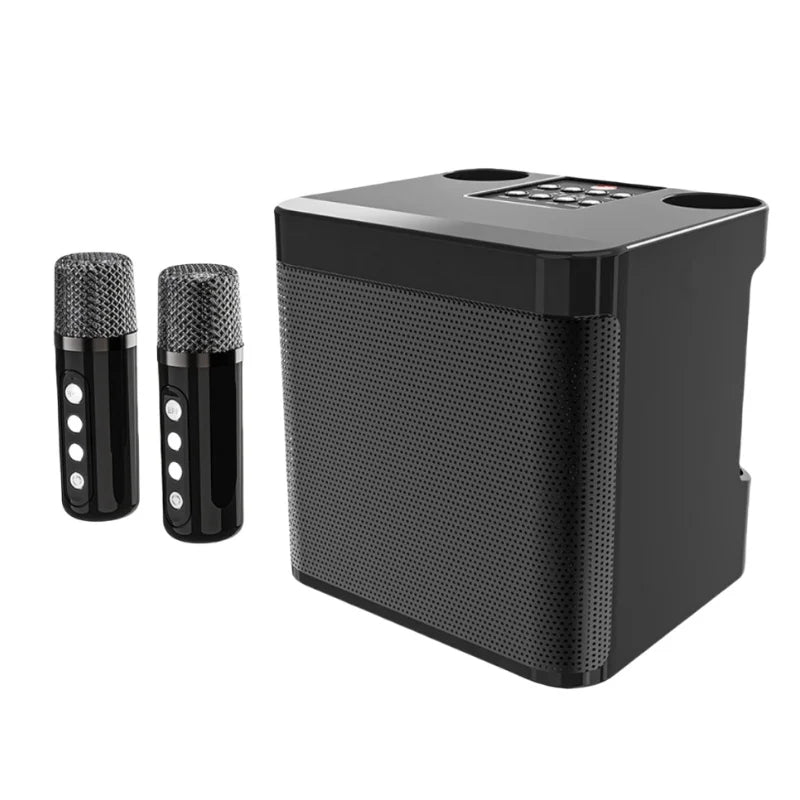 Karaoke Machine for Adults, Portable Bluetooth Karaoke Microphone Singing Speaker Karaoke Player with 2 Wireless Mic Home Party