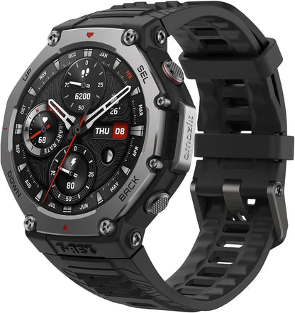 Amazfit T-Rex 3 Rugged/Military 48mm Smart Watch, GPS (with Privacy), Offline Maps, Long Battery Life, 328 Feet Re