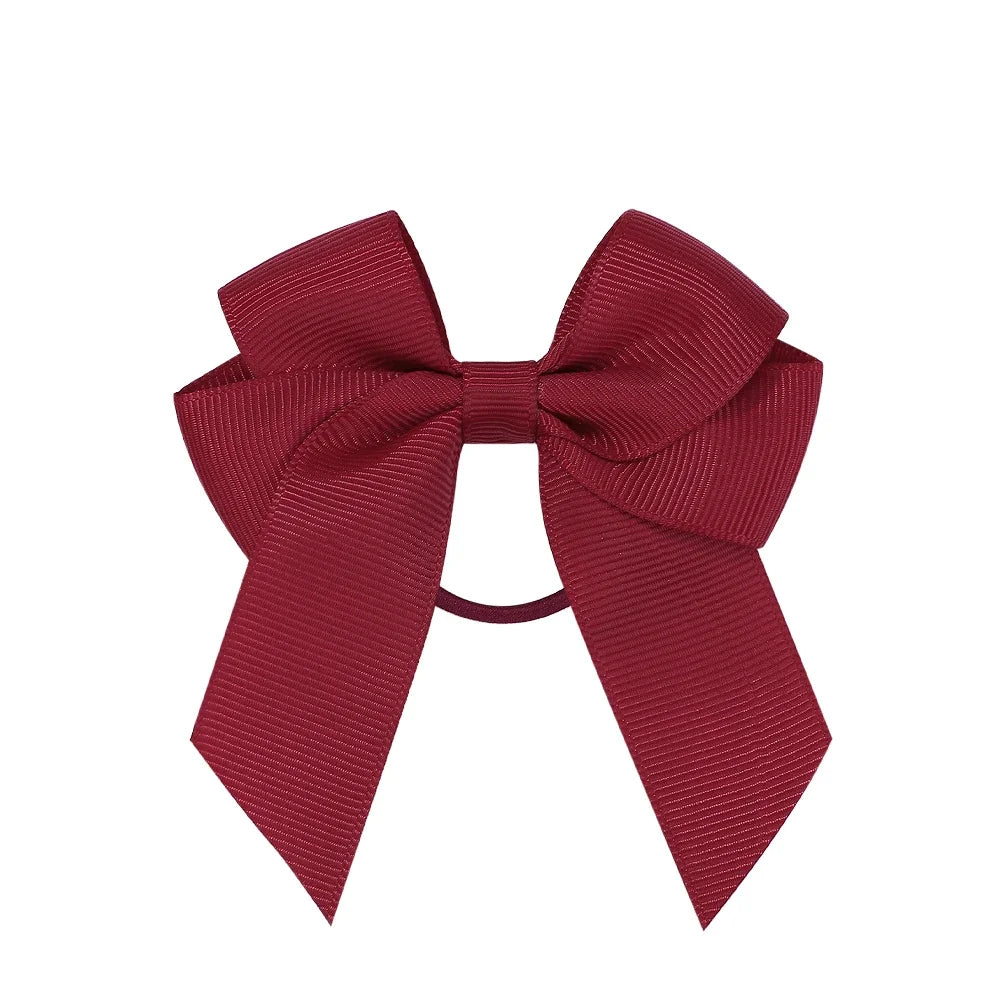 3.15inches Solid Color Hair Ribbon Hair Band for Girls Toddler Cheer Up Bows Head Rope Kids Headwear Ponytail Hair Accessories