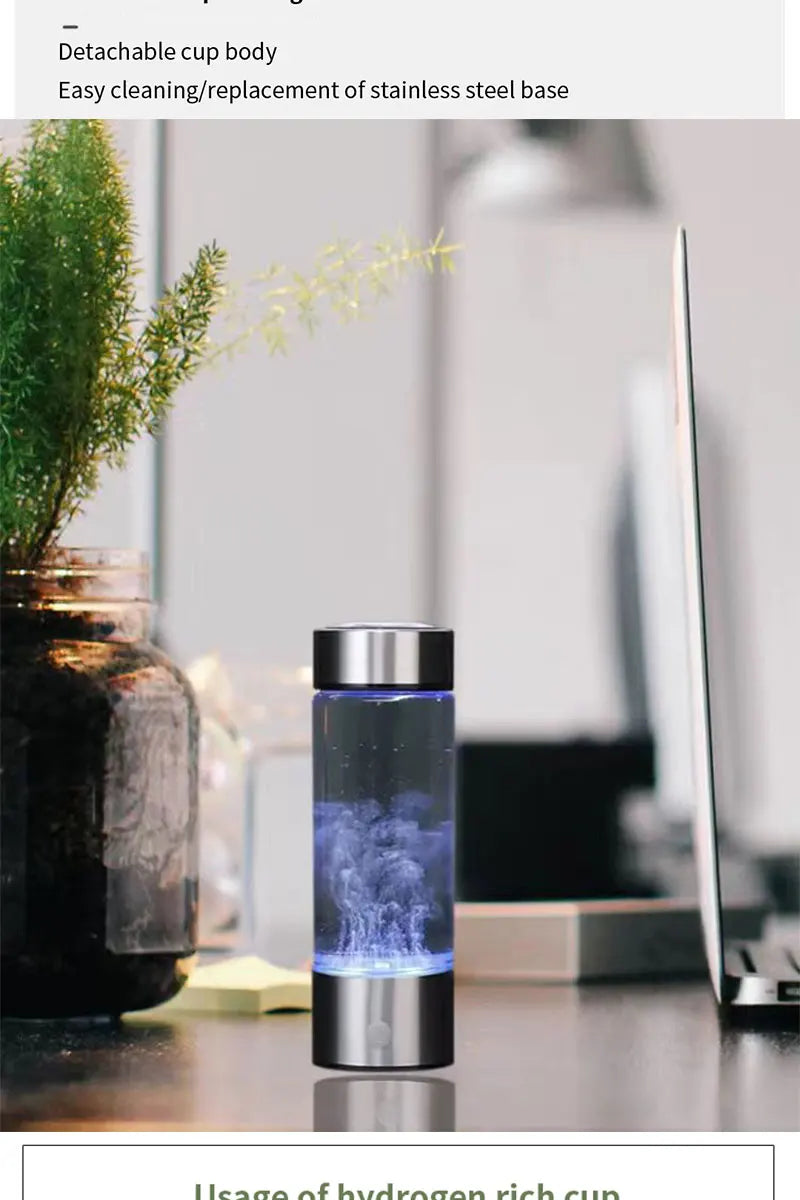 Hydrogen Water Bottle for Home Office Travel and Daily Drinking Portable Hydrogen Water Bottle Generator Water Ionizer Machine