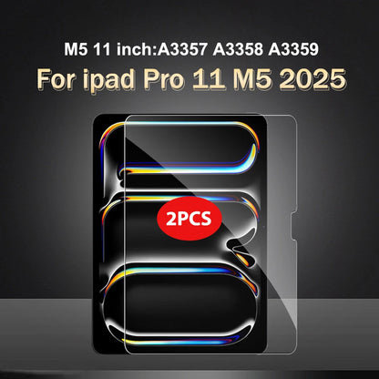2Pcs Tempered Glass Screen Protector For ipad Pro Air 13 11 2024 M4 M2 Air 5 4 Pro 12.9 11 M3 M5 2025 2026 Film