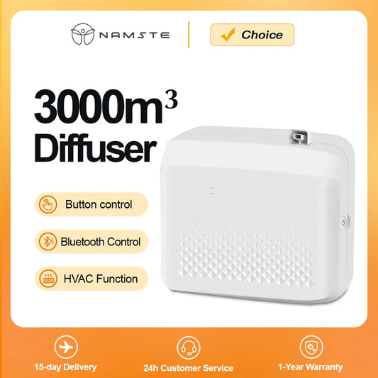 NAMSTE 3000m³ Aroma Diffuser Large Room Essential Oil Diffuser Home Air Refreshing HVAC Wall Mounting for Hotel Mall Club 800ML