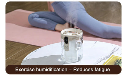 TINSOL 1.5L Air Humidifier USB-Charging Aromatherapy Diffuser 3-Port Spray Air Purifier Home Bedroom Aromatherapy Lamp