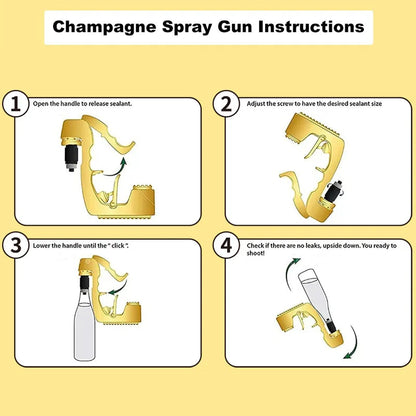 Champagne wine bottle beer dispenser spray gun beer ejecting feeding flirt gun