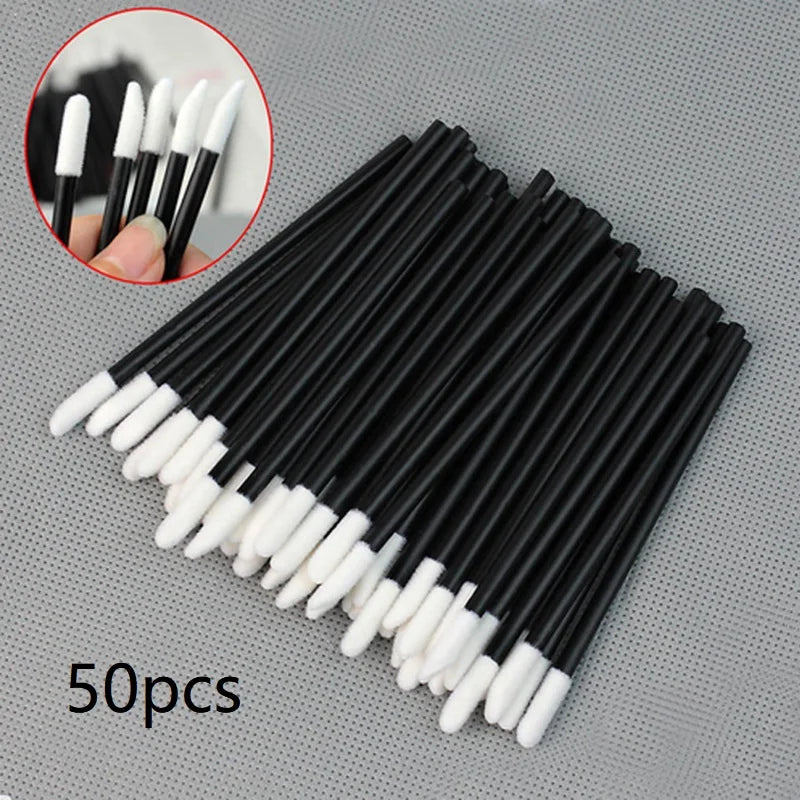 Makeup Brushes 5/50/100 Pcs Black Lip Brushes Applicator Eyelash Brushes Gloss Lipstick Wands Cosmetic Professional Make Up Tool