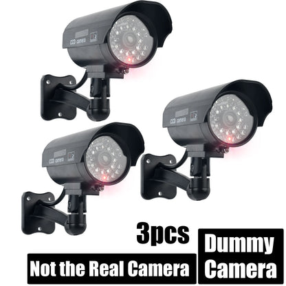 Eleopard Fake Camera Dummy Waterproof Security CCTV Surveillance Camera With Flashing Red Led Light Outdoor Indoor