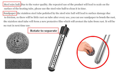 110V /220V Electric Heater Boiler Water Heating Element Portable Immersion Suspension Bathroom Swimming Pool water heater