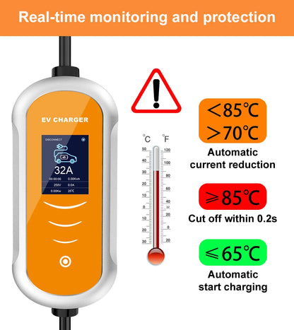 Type 2 Portable EV Charger Appointment time 11KW 16A 3 Phase EVSE Charging Box Cable CEE Plug for Electric Vehicle Car