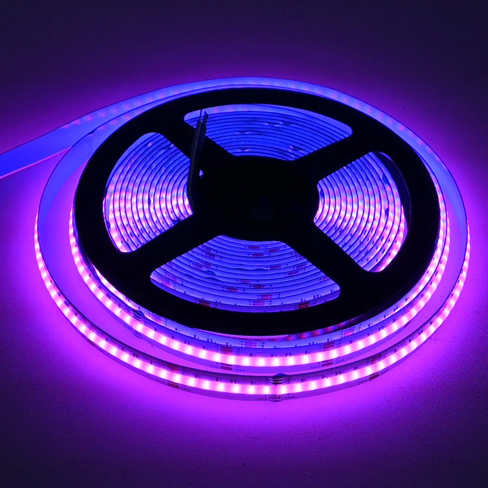 5M 10M 20M COB RGBW RGBWW LED Strip 24V Flexible Color Changing Dimmable Room Liner Light Home Decor 2.4G RF Remote Control Kit