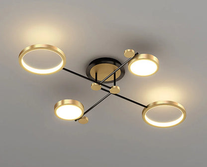 Modern Pendant Light LED Nordic Lamp Gold Black Hanging Chandelier Ceiling Lights Dimming Remote Control Lighting Fixture