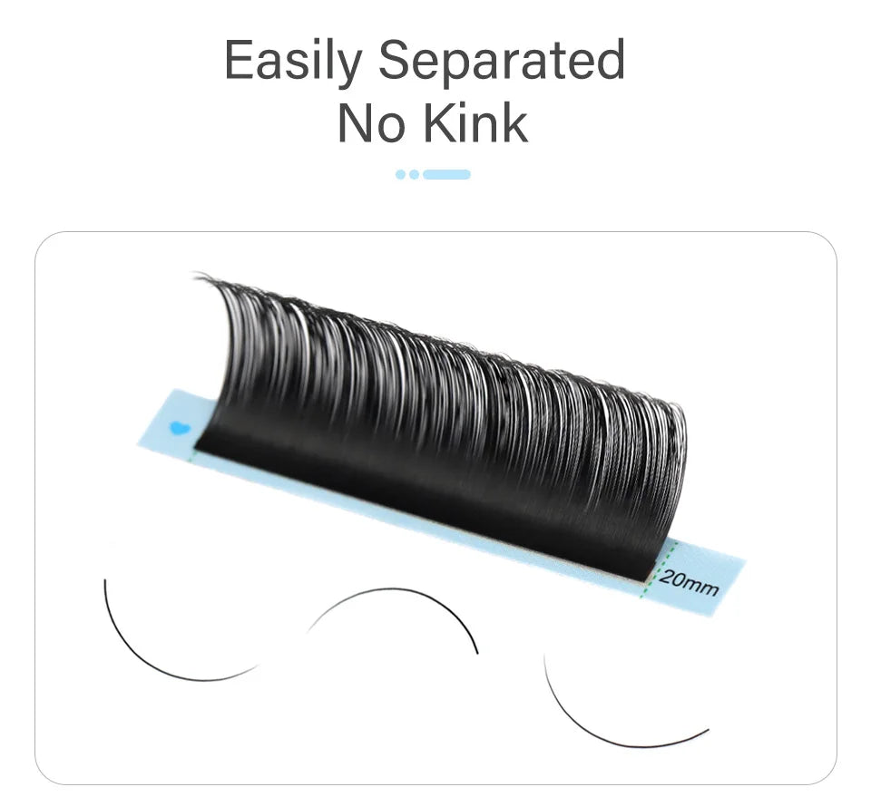 AGUUD Matte Black Individual Eyelash Extension Professional Volume Korean PBT Cashmere Lash Extension Tray Classic Lashes Cilios