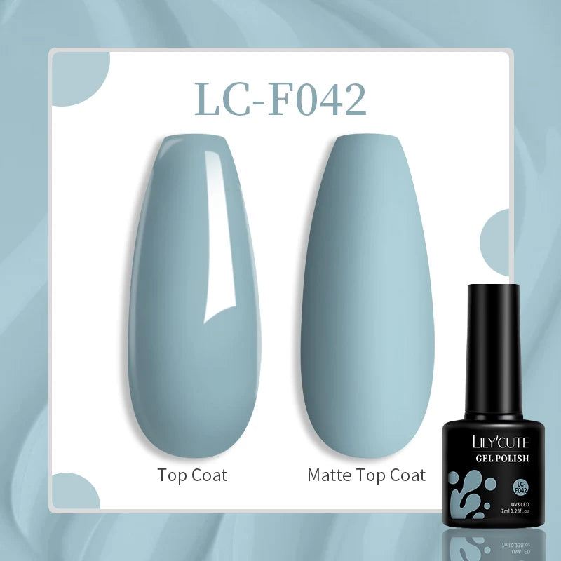 LILYCUTE 7ml White Color Gel Nail Polish Semi Permanent UV Gel Polish Gorgeous Full Coverage Soak Off UV LED Nail Gel Varnishes