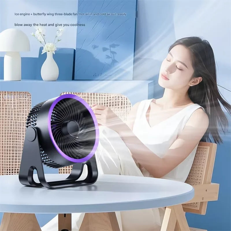  Portable Electric Fan 3600mAh Wireless Air Circulator Fan Cordless Desktop Wall Ceiling Air Cooling Cooler Quiet Ventilator