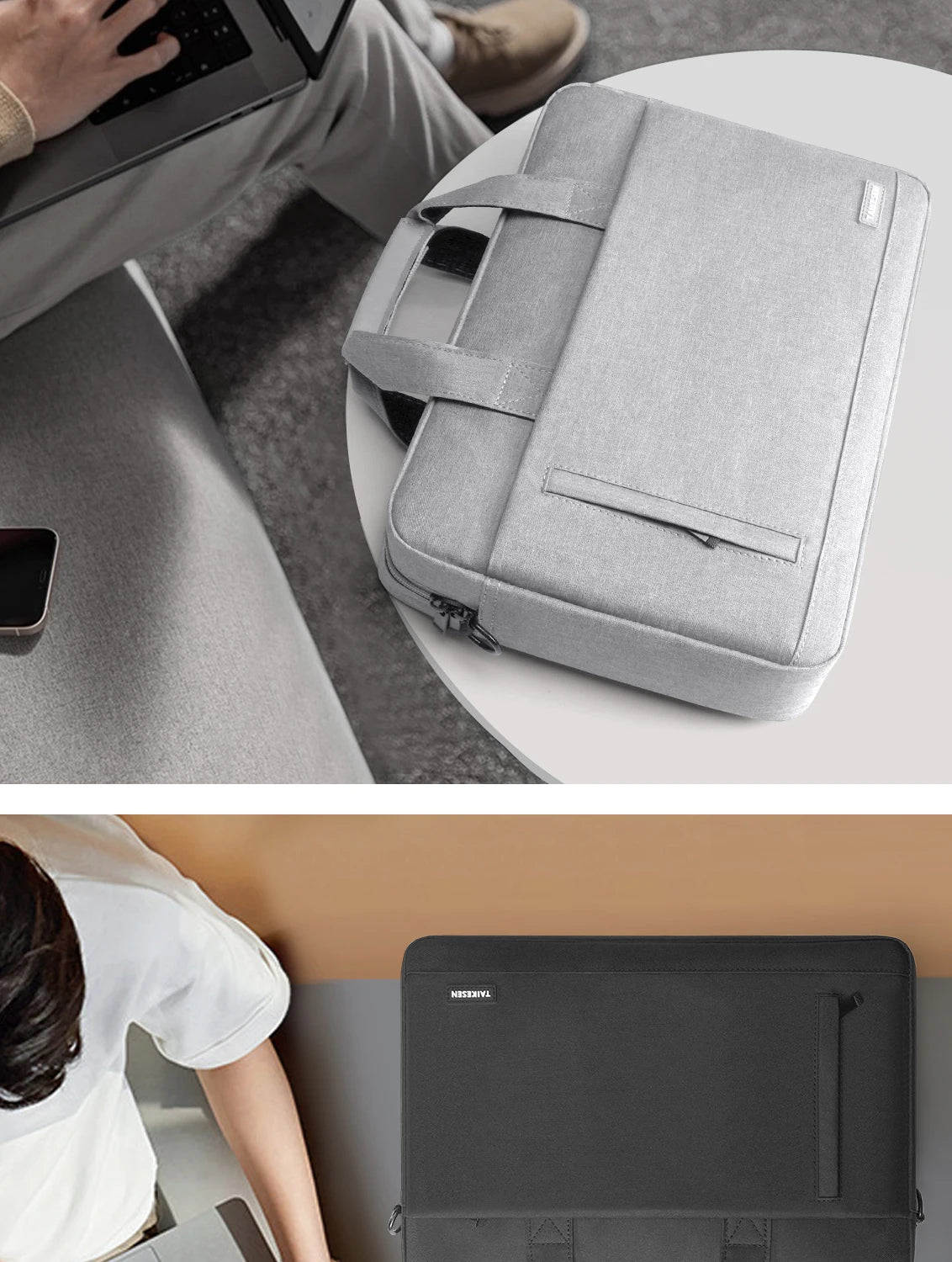 Laptop bag Sleeve Case Shoulder handBag For M3 M4 14 15 15.6 17 inch Macbook Air Pro 13.3 Huawei Asus Dell Notebook Briefcases