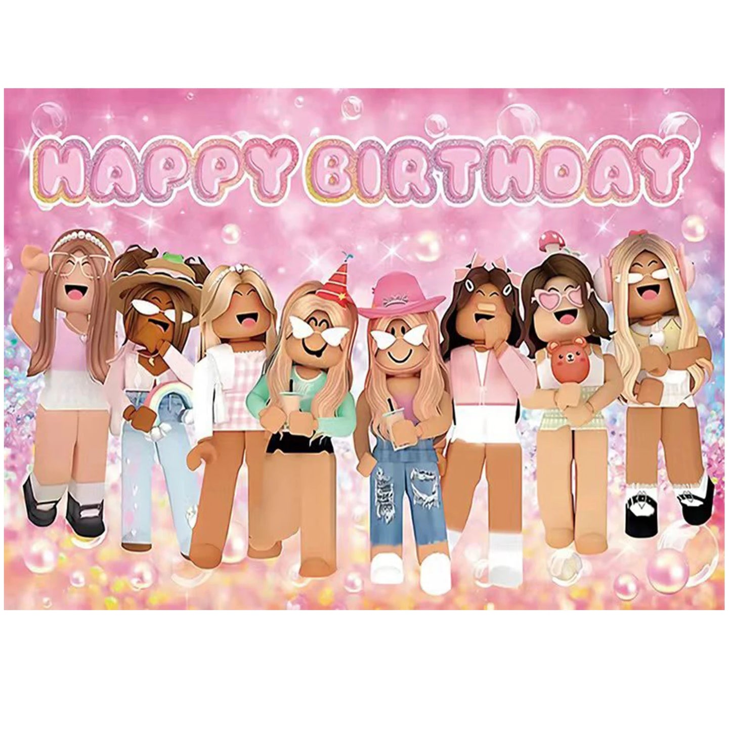 Roblox theme Game Shower Vinyl Hot Game Backdrop Cloth Kids Birthday Photo Background For Party Decoration Boys Backdrops