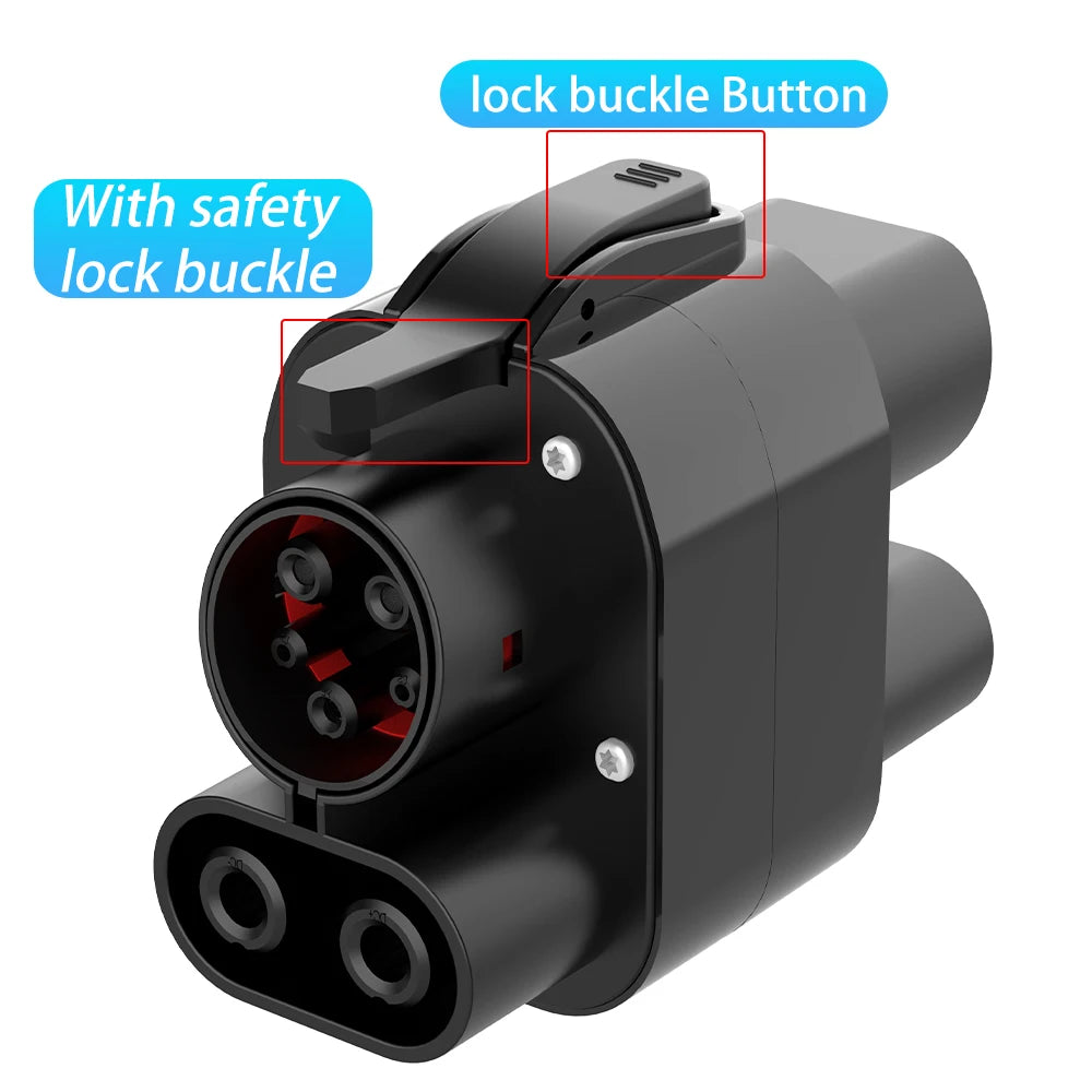 Unirise CCS2 To CCS1 EV Adapter 250kW 250A 1000v DC+AC Charger Connector CCS Combo 2 to CCS1 Fast Electric Car Charging Adapter