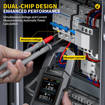 FNIRSI DMC-100 зажимный, 10000 отсчётов, ток AC/DC до 600А, USB зарядка