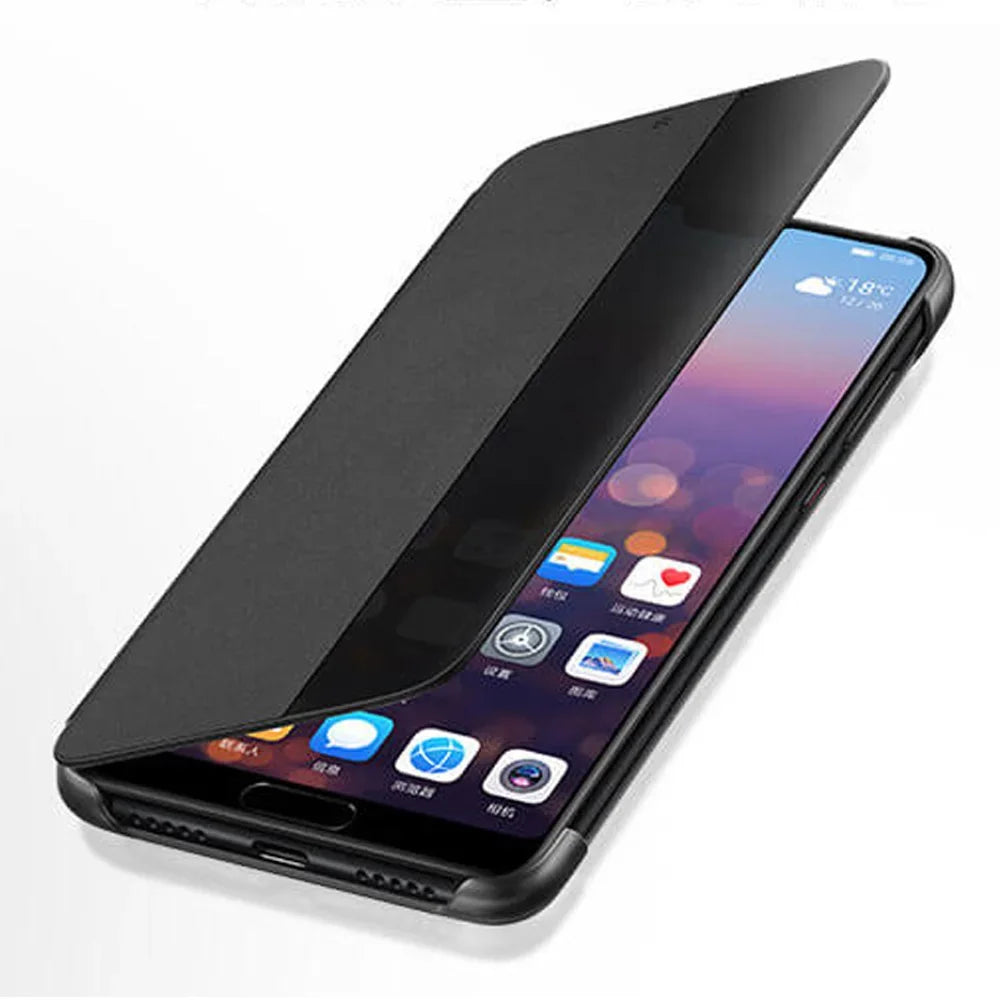 Smart View Case For Huawei P30 Lite P30Pro P40 Pro P50 Auto Sleep Wake Up Flip Cover Phone Cases For Huawei P20 Pro Fundas Capa