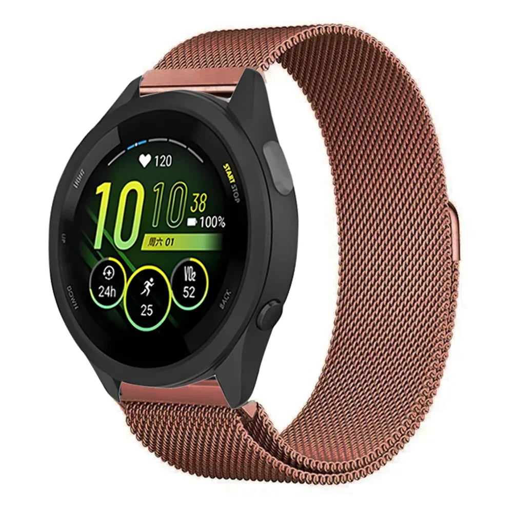 20mm 22mm Magnetic Milanese Strap for Garmin Forerunner165 55 645 265 965 255/Active 5/Vivoactive Comfortabe Band Garmin Venu 3