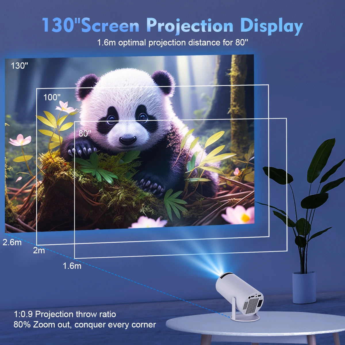 Magcubic Projector HY300 PRO 8K Android 14 Dual Wifi6 290ANSI Allwinner H726 BT5.4 1080P 1280*720P Home Cinema Outdoor Projetor