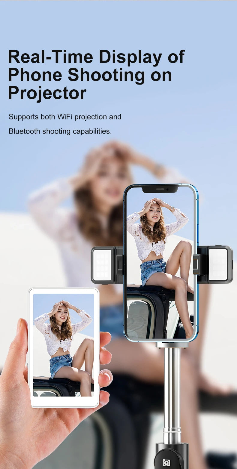 Magnetic Phone Monitor - Real-Time Selfie/Rear Cam - 4K Streaming Assistant - Wide Angle - Fits Most Phones