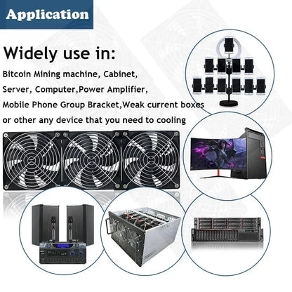 220V Multifunctional Exhaust Fan with Remote Control for Chassis Workstation Service Station Cooling Ventilation Fan