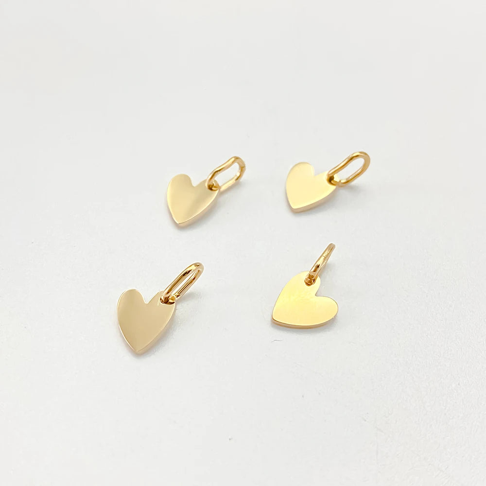 eManco Mother's Day Blank Heart Charms Stainless Steel Mirror Polished Pendant Making DIY Necklace Bracelet 48 Hour Shipping