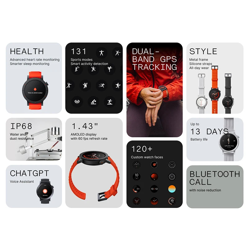 CMF BY NOTHING Watch 3 Pro Smart Watch 1.43"AMOLED Dual-Band GPS & 130+ Sport Modes Bluetooth Call AI Energy Sleep Monitor IP68