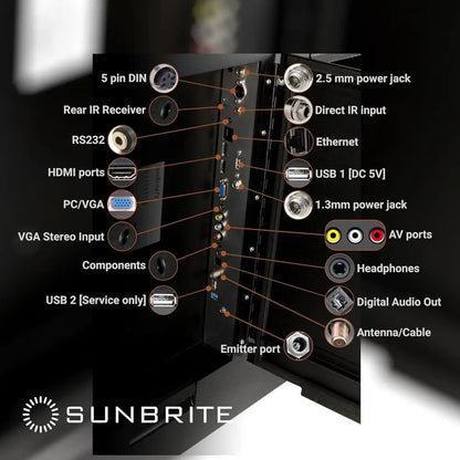 SunBrite SE 43-inch Partial Sun Outdoor TV | 4K Ultra HD LED Weatherproo Teion - Includes Speaker bar (SB-SE-43-4K-BL)