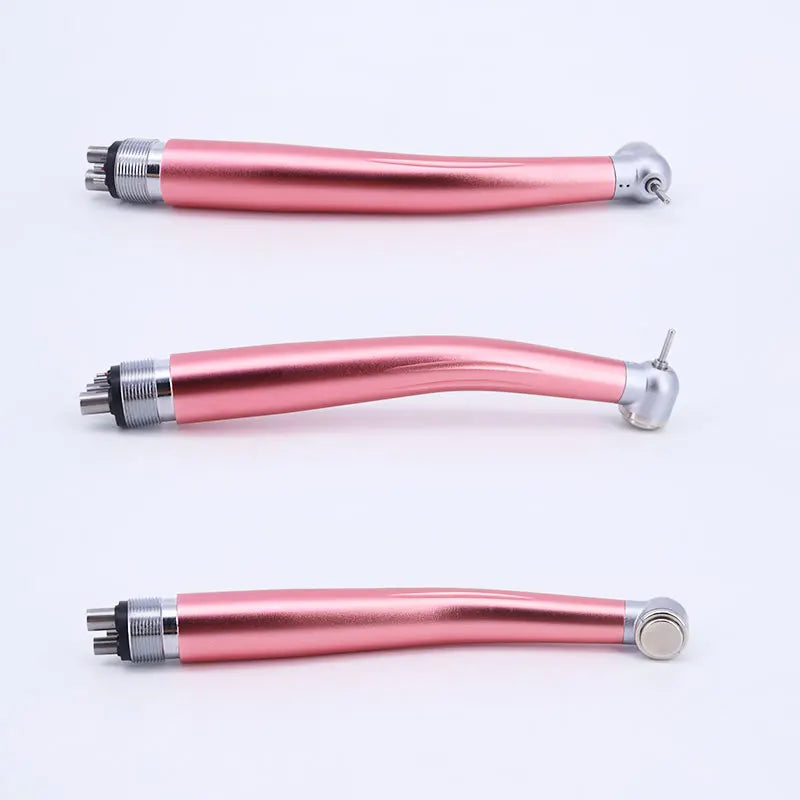 Dental Handpiece Pink Water Spray 2 4 Hole High Rotation Pen Push Button Hand Piece Ceramic Bearing Dentistry Air Turbine