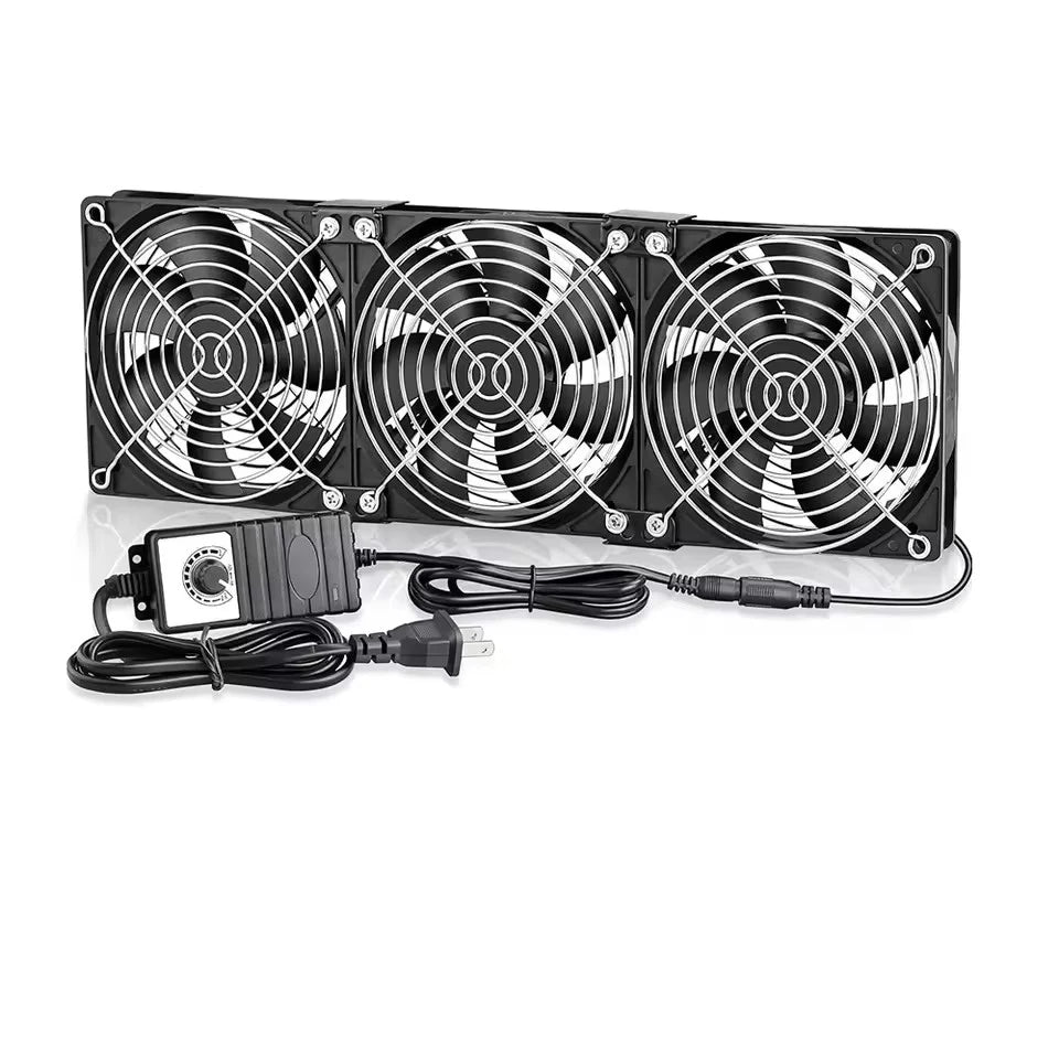 3000RPM Fan Cooling with Controller 120mm 12cm 12V 220V Btc Machine Chassis Workstation Cabinet Radiator Server Fan for GPU VGA