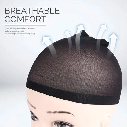 10pcs nylon wig cap stockings elastic wig cap black, brown, light brown