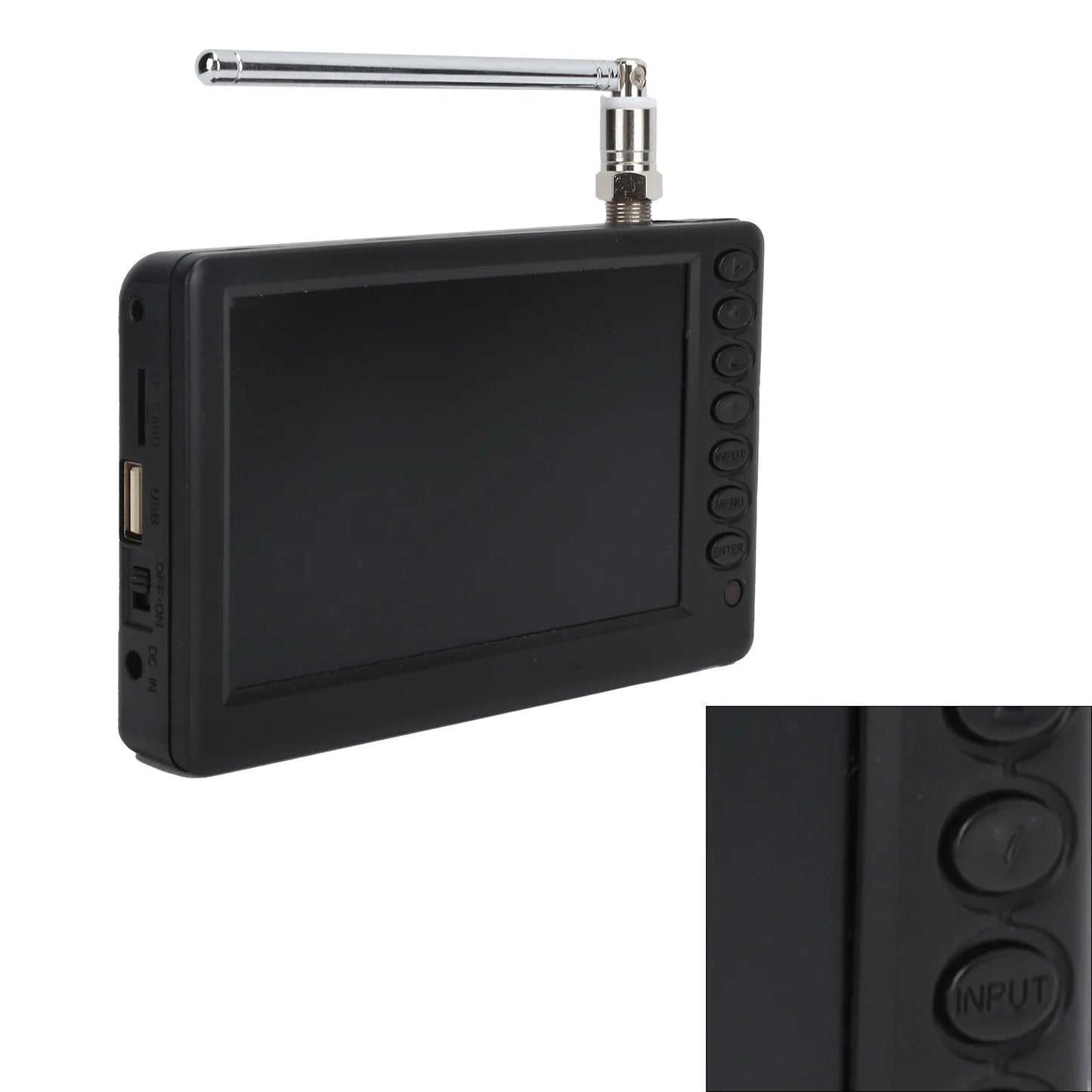LEADSTAR 5 Inch Digital Television Portable Digital TV for Car Camping Kitchen 110‑ Mini TV Portable Digital TV Portable TV