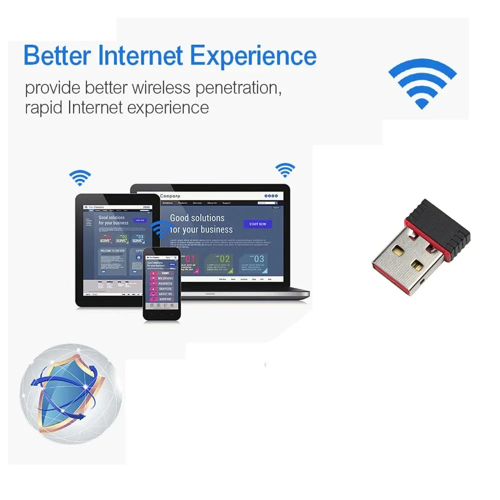RTL8188 150Mbps USB WiFi Adapter for Raspberry Pi,Wireless Network Card Adapter WiFi Dongle for Desktop Laptop PC Windows RTL818