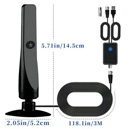 Indoor and outdoor high-definition ground wave digital TV antenna HDTV antenna supports DVB-T/T2, ISDB-T, DMB-T/H, ATSC