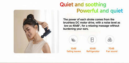 New Mijia Mini Fascia Gun 3 Portable Muscle Massage Gun Thrust Brushless Silent Motor 3 Massager Heads Relax Body Type-C CN
