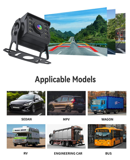 Universal Backup Car Rear view Camera with 5 inch Monitor for Truck HD Screen LED Night Vision Waterproof Paking Bus Security