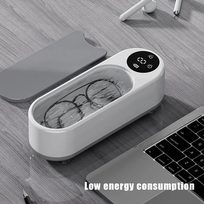 Ultrasonic Jewelry Cleaner Machine Multifunctional Glasses Cleaner Portable Cleaning Machine USB Rechargeable for Ring Necklaces