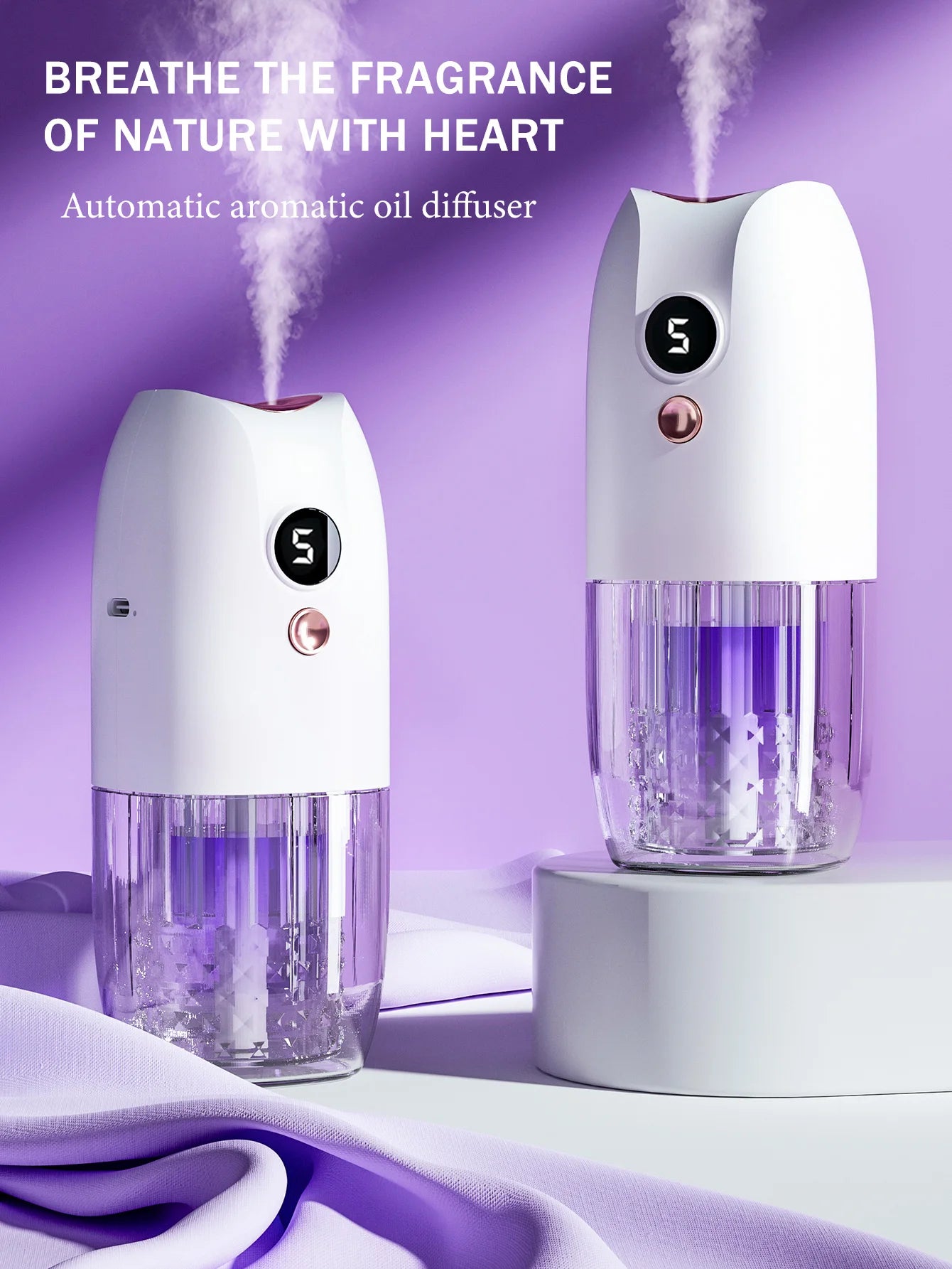 Multifunctional rechargeable portable essential oil diffuser Multiple aroma aromatherapy essential oils can be used in home cars