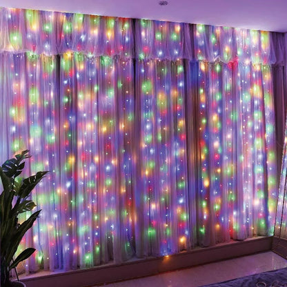 Bedroom Decoration Ramadan Home Decoration Battery Power LED Curtain Light Fairy String 2026 Mother's Day Eid Mubarak
