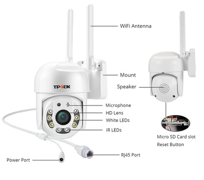4MP PTZ WIFI IP Camera 1080P CCTV Surveillance Security Protection Wi Fi Outdoor 4X Digital Zoom Street CamHipro CamHi Camara