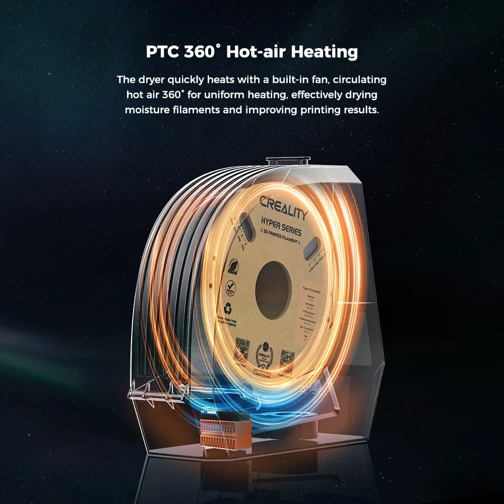 Creality Space Pi/Plus Filament Dryer Box 1KG Filament Storage Keeping Dry Adjustable Temperature 45℃-70℃ Hot-air Heating 48h