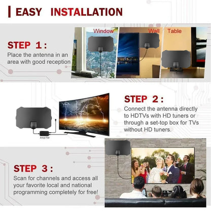 2023 New 4K 8K Indoor Digital TV Antenna HD HDTV Antena DVB-T/T2 DVBT2 Cable TV Antena 500Miles UHF VHF DTV Antennas Aerial